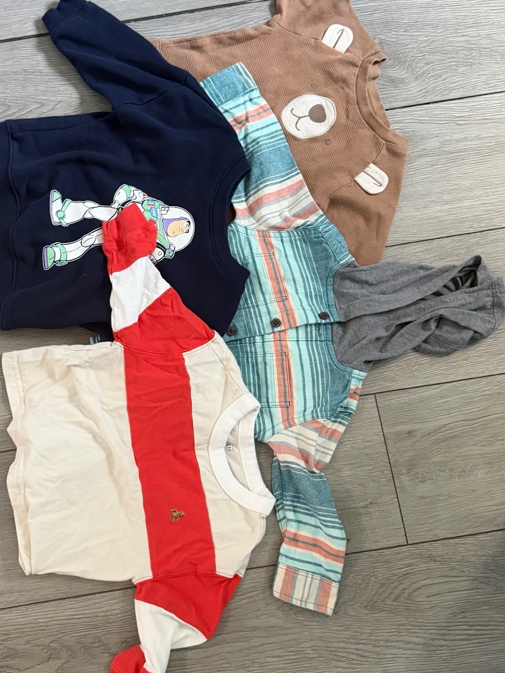 GAP Baby Tops Bundle - Navy, Red, Teal, Brown, Gray, Cream